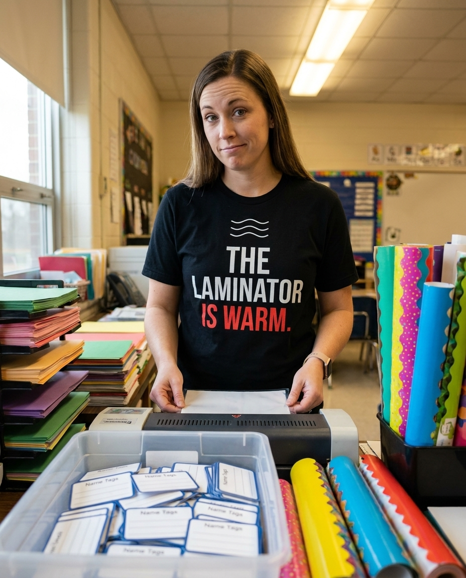 The Laminator Is Warm Shirt | Funny Teacher Back to School Tee