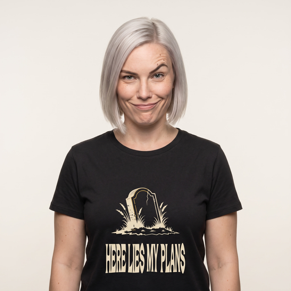 Funny Introvert Shirt | Here Lies My Plans Tee