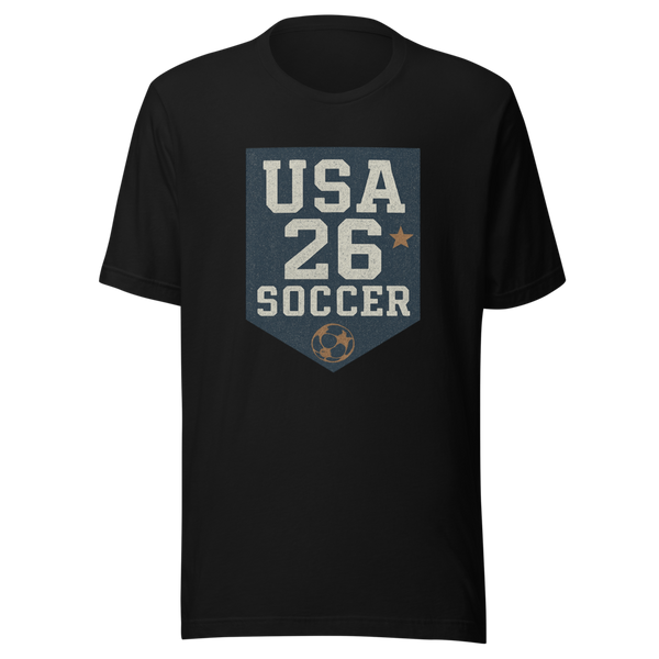 USA Soccer 2026 Retro Tee front view