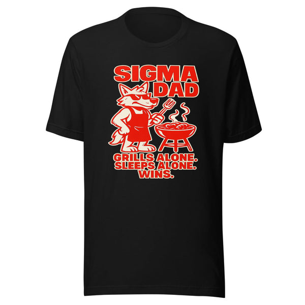 Sigma Dad black t-shirt front view