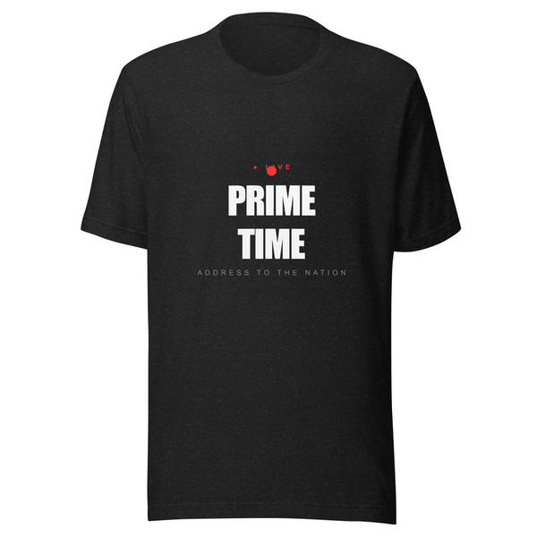 prime time address trump tee — back view
