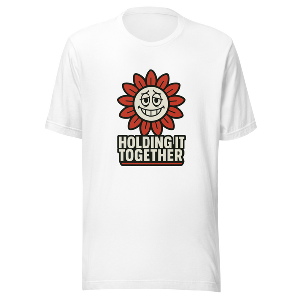holding it together burnout sunflower tee — front view