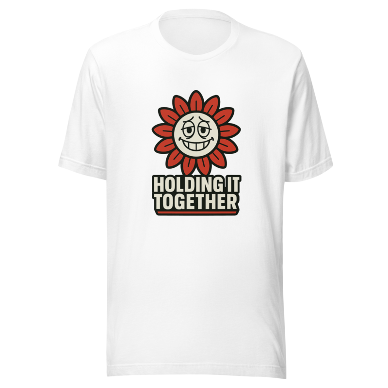 holding it together burnout sunflower tee — front view