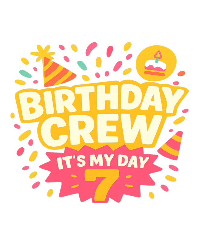 Birthday Crew Pack graphic tee, bold centered chest design, unisex kids party shirt | Trending Chronically