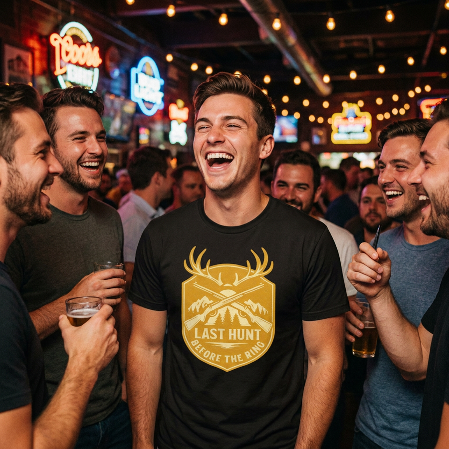 Bachelor Party Last Hunt Before the Ring tee — groomsmen matching pack | Trending Chronically