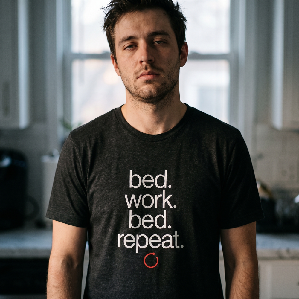 Bed Work Bed Repeat Shirt | Funny Work Life Tee