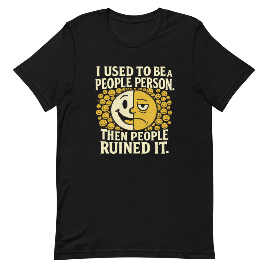 People Person Introvert T-Shirt – flat front