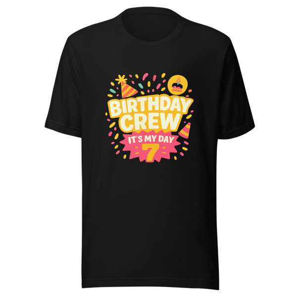 Birthday Crew Matching Shirts front view