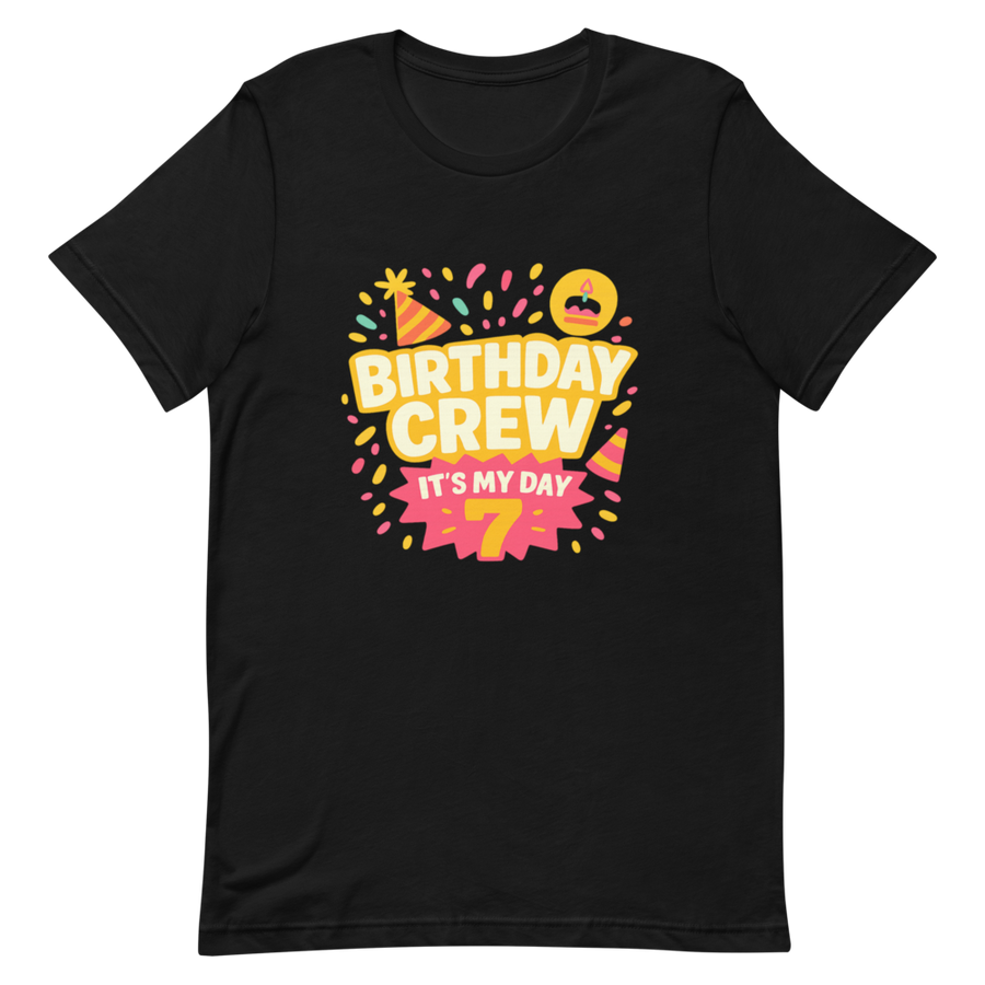 Birthday Crew Matching Shirts front detail
