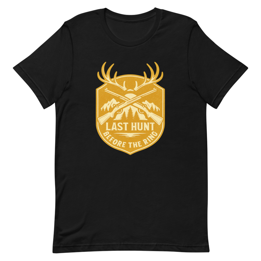 Bachelor Party Last Hunt Groomsmen Shirt front detail