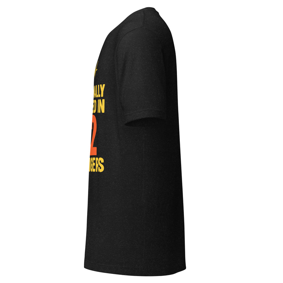 Emotionally Invested In 22 Strangers black soccer fan tee, left side