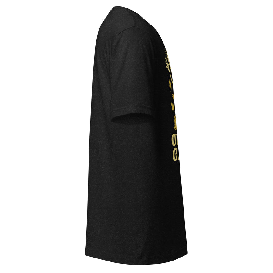Currently Crashing Out black tee right side view