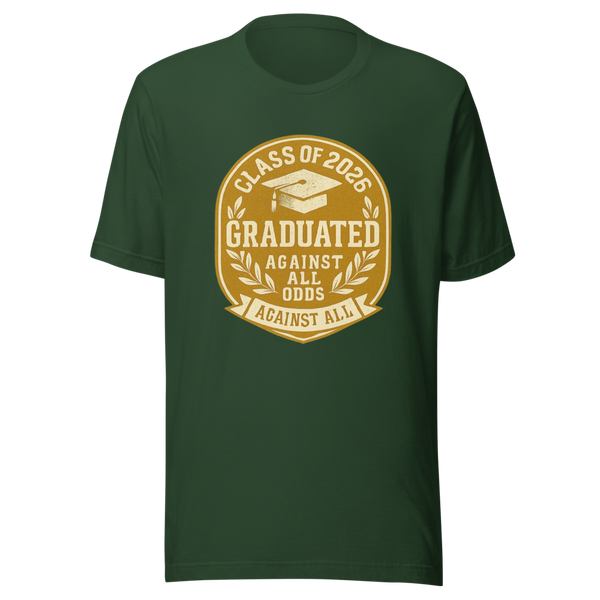 Class of 2026 Graduation Badge T-Shirt – front view