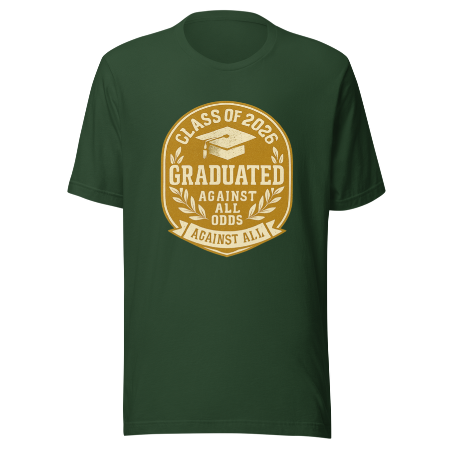 Class of 2026 Graduation Badge T-Shirt – front view