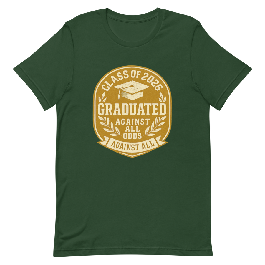 Class of 2026 Graduation Badge T-Shirt – flat front