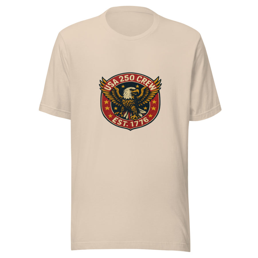 America 250th Birthday 4th of July Crew Pack — Cream shirt front view