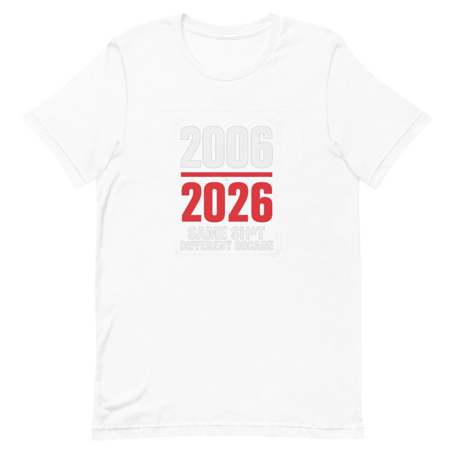 2006 vs 2026 tee — model lifestyle