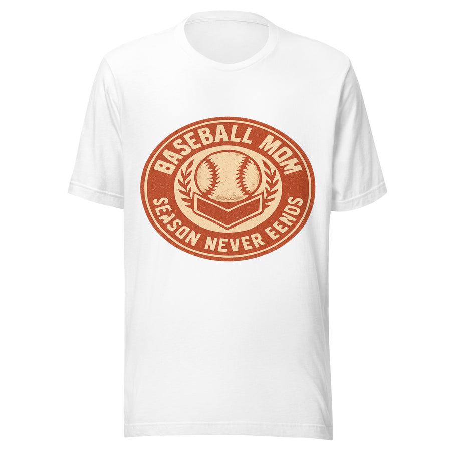 Baseball Mom Sideline Crew Pack vintage badge tee - white front